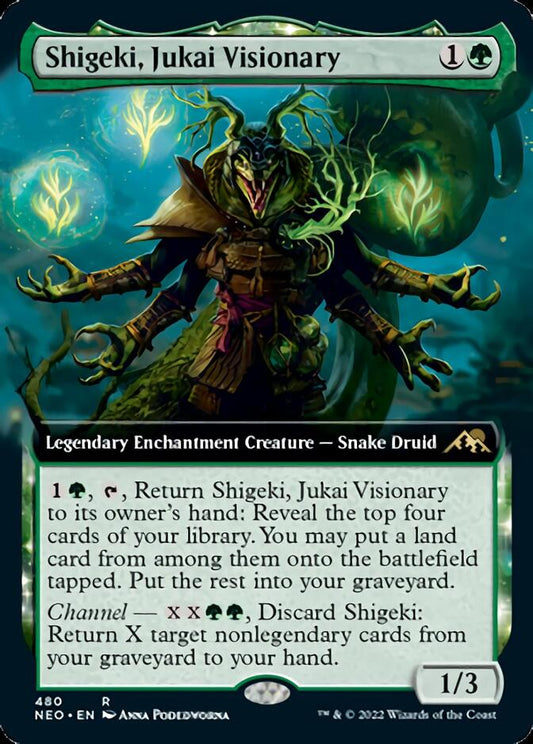 Shigeki, Jukai Visionary (Extended Art) [Kamigawa: Neon Dynasty] [Foil]