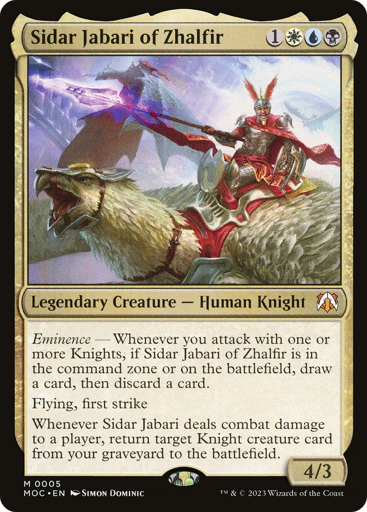 Sidar Jabari of Zhalfir [March of the Machine Commander] [Foil]