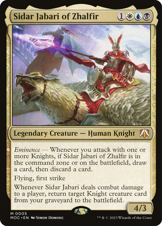 Sidar Jabari of Zhalfir [March of the Machine Commander] [Foil]