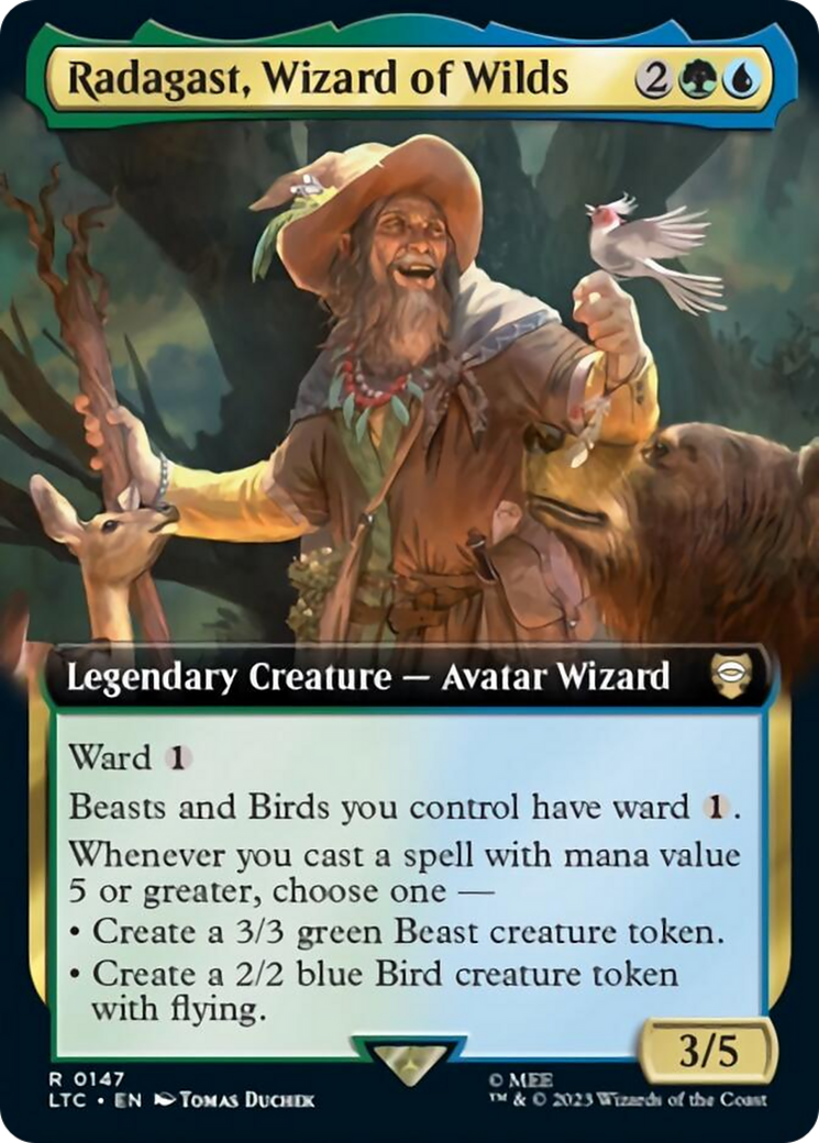 Radagast, Wizard of Wilds (Extended Art) [The Lord of the Rings: Tales of Middle-Earth Commander] [Foil]