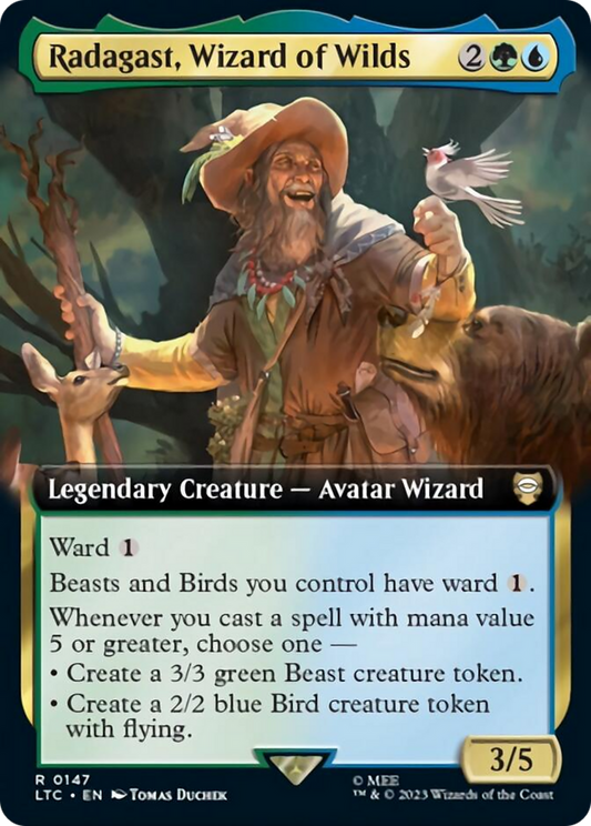 Radagast, Wizard of Wilds (Extended Art) [The Lord of the Rings: Tales of Middle-Earth Commander] [Foil]