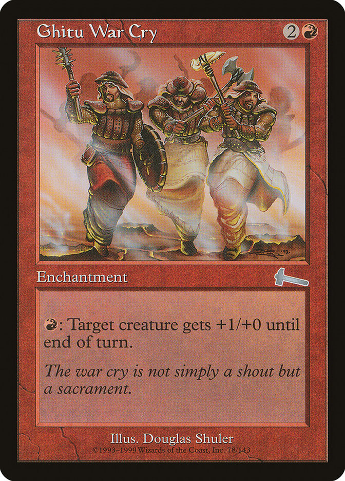 Ghitu War Cry [Urza's Legacy] [Foil]