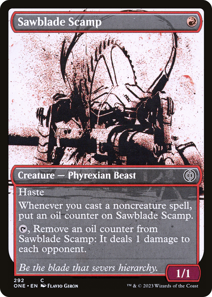 Sawblade Scamp (Showcase Ichor) [Phyrexia: All Will Be One] [Foil]