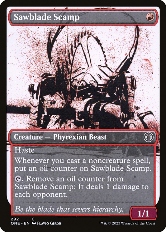 Sawblade Scamp (Showcase Ichor) [Phyrexia: All Will Be One] [Foil]