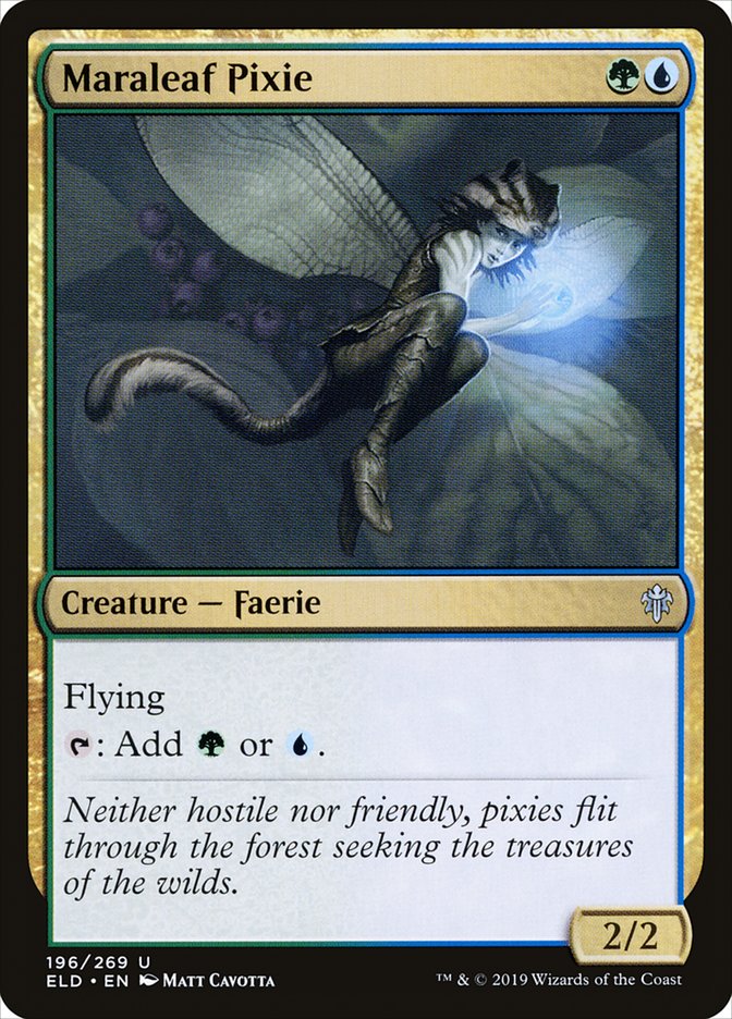 Maraleaf Pixie [Throne of Eldraine] [Foil]