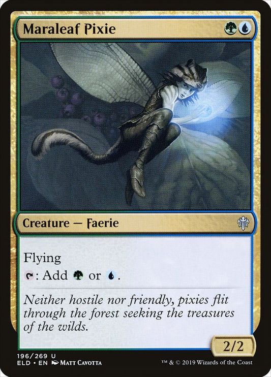 Maraleaf Pixie [Throne of Eldraine] [Foil]