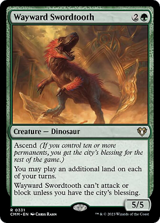Wayward Swordtooth [Commander Masters] [Foil]