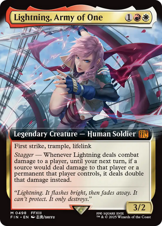 Lightning, Army of One (Extended Art) [FINAL FANTASY] [Foil]