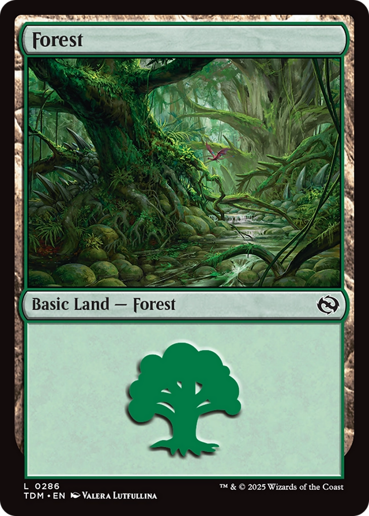 Forest (0286) [Tarkir: Dragonstorm] [Foil]