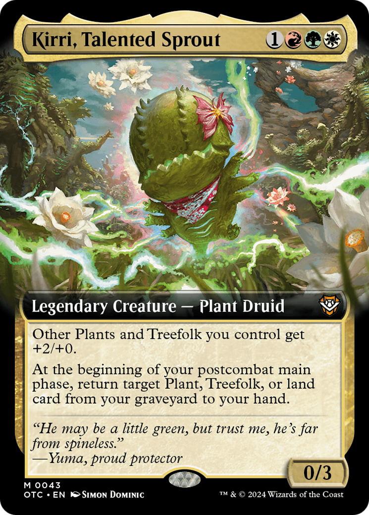 Kirri, Talented Sprout (Extended Art) [Outlaws of Thunder Junction Commander] [Foil]