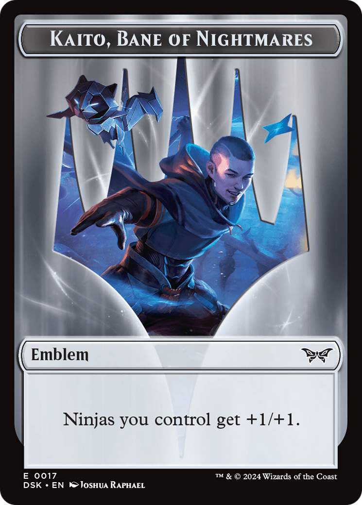 Emblem - Kaito, Bane of Nightmares [Duskmourn: House of Horror Tokens] [Foil]