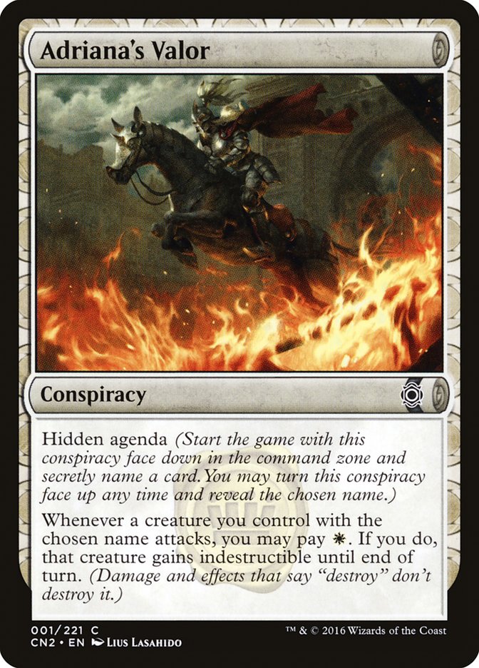Adriana's Valor [Conspiracy: Take the Crown] [Foil]
