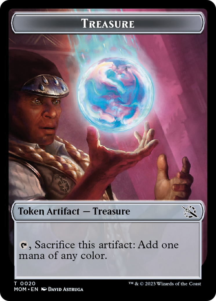 Treasure // Gremlin Double-Sided Token [March of the Machine Commander Tokens] [Foil]