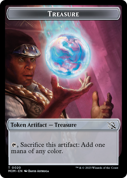Treasure // Gremlin Double-Sided Token [March of the Machine Commander Tokens] [Foil]