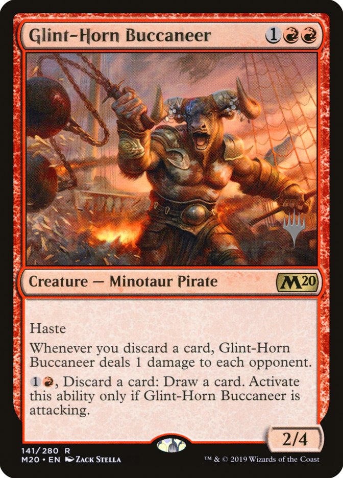 Glint-Horn Buccaneer (Promo Pack) [Core Set 2020 Promos] [Foil]