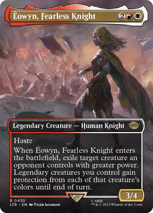 Eowyn, Fearless Knight (Borderless Alternate Art) [The Lord of the Rings: Tales of Middle-Earth] [Foil]