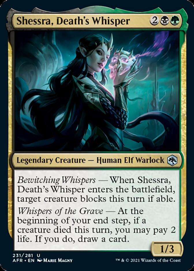 Shessra, Death's Whisper [Dungeons & Dragons: Adventures in the Forgotten Realms] [Foil]