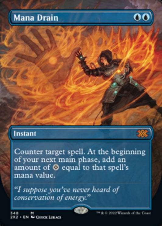 Mana Drain (Borderless Alternate Art) [Double Masters 2022] [Foil]
