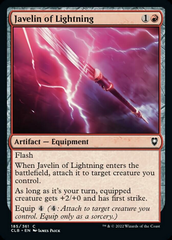 Javelin of Lightning [Commander Legends: Battle for Baldur's Gate] [Foil]