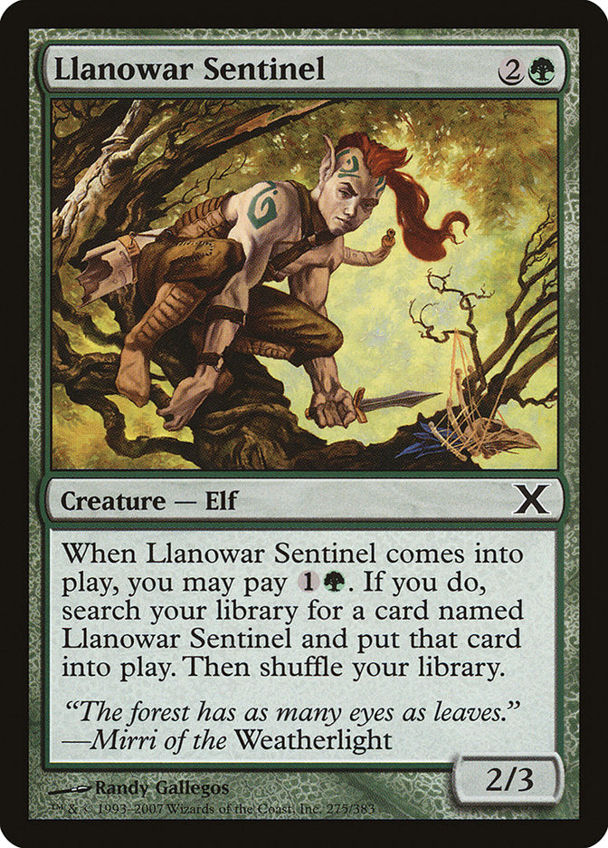 Llanowar Sentinel [Tenth Edition] [Foil]