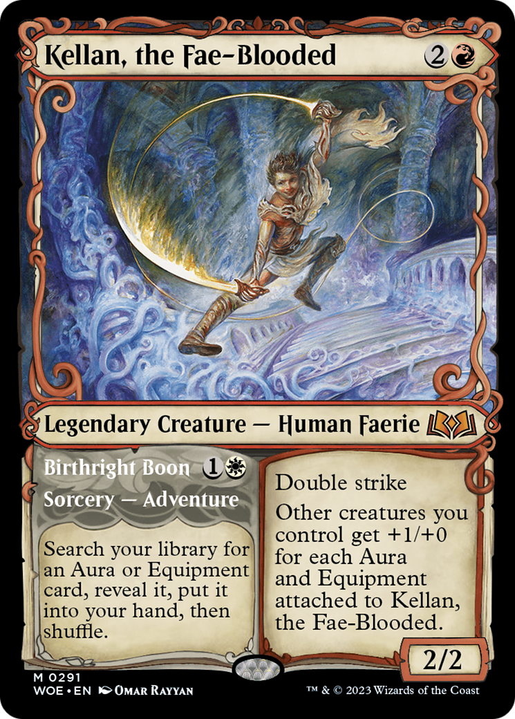 Kellan, the Fae-Blooded // Birthright Boon (Showcase) [Wilds of Eldraine] [Foil]