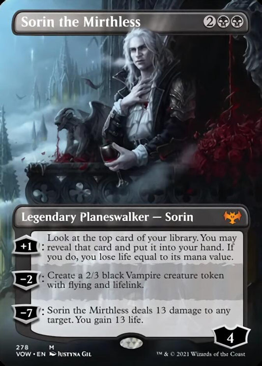 Sorin the Mirthless (Borderless) [Innistrad: Crimson Vow] [Foil]