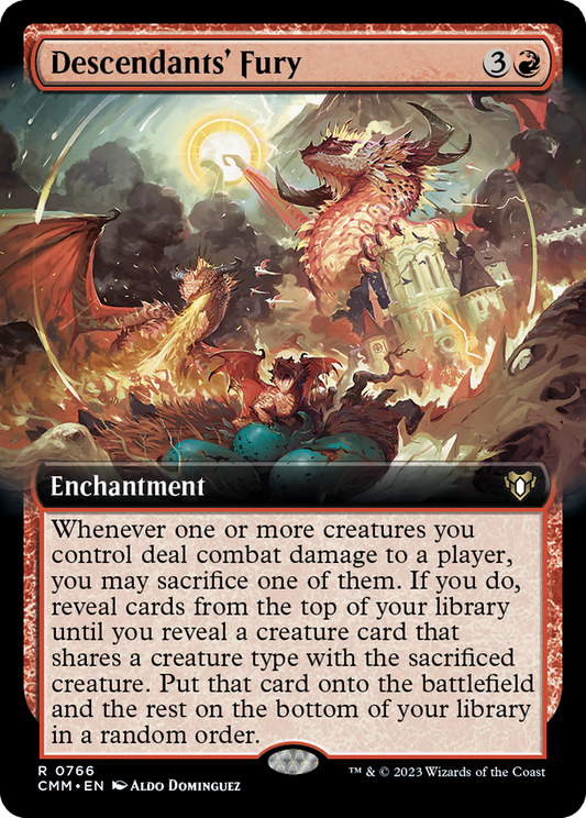 Descendants' Fury (Extended Art) [Commander Masters] [Foil]