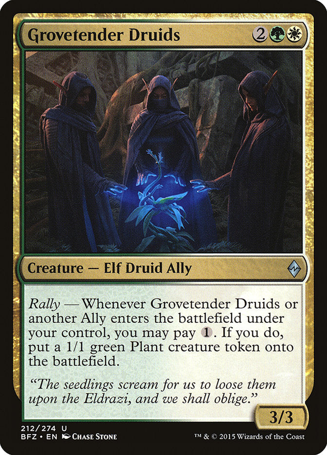 Grovetender Druids [Battle for Zendikar] [Foil]