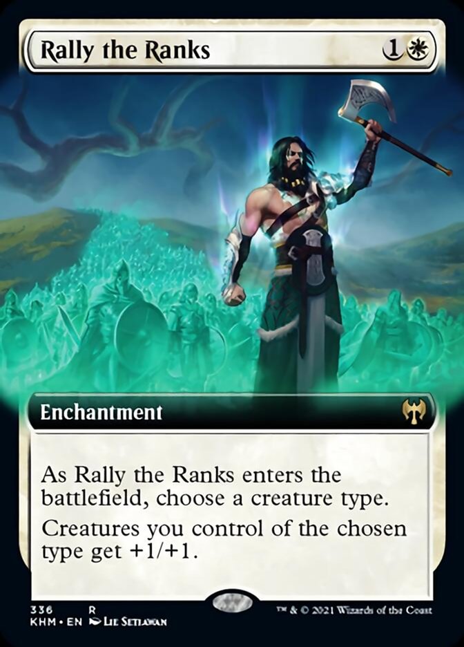 Rally the Ranks (Extended Art) [Kaldheim] [Foil]