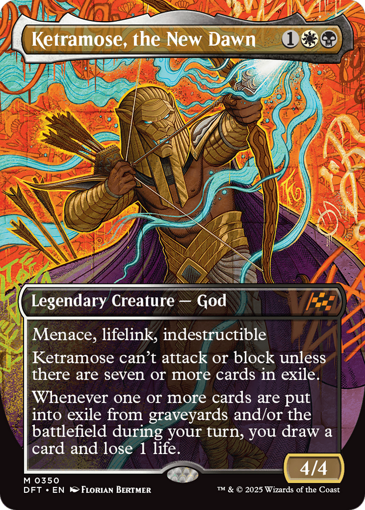 Ketramose, the New Dawn (Borderless) [Aetherdrift] [Foil]