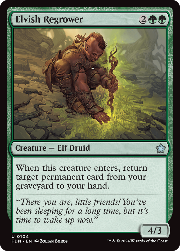 Elvish Regrower [Foundations] [Foil]