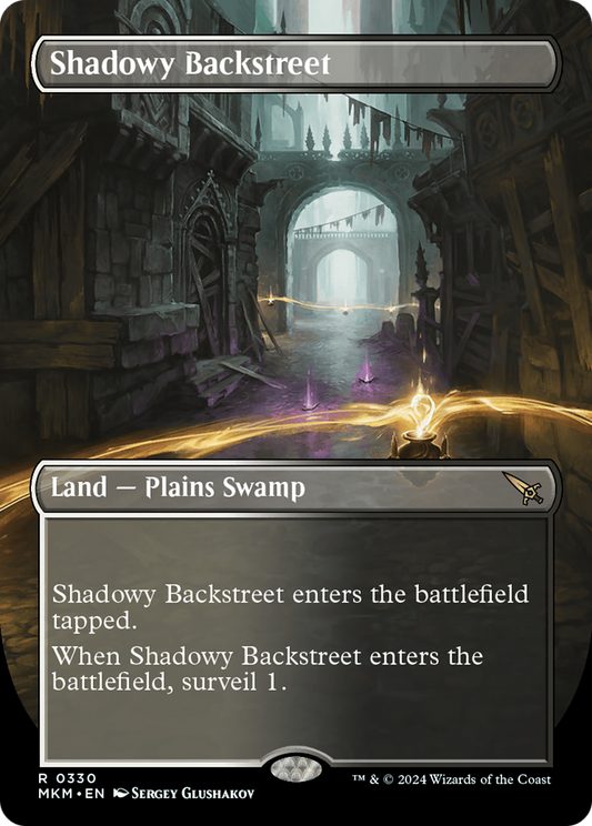 Shadowy Backstreet (Borderless) [Murders at Karlov Manor] [Foil]