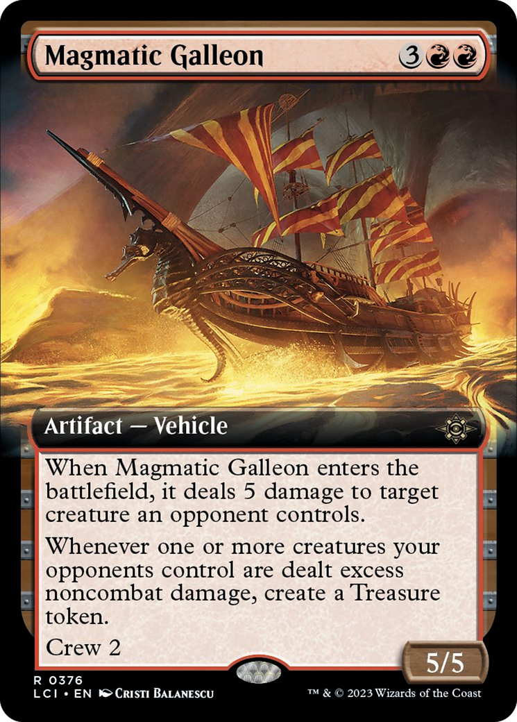 Magmatic Galleon (Extended Art) [The Lost Caverns of Ixalan] [Foil]