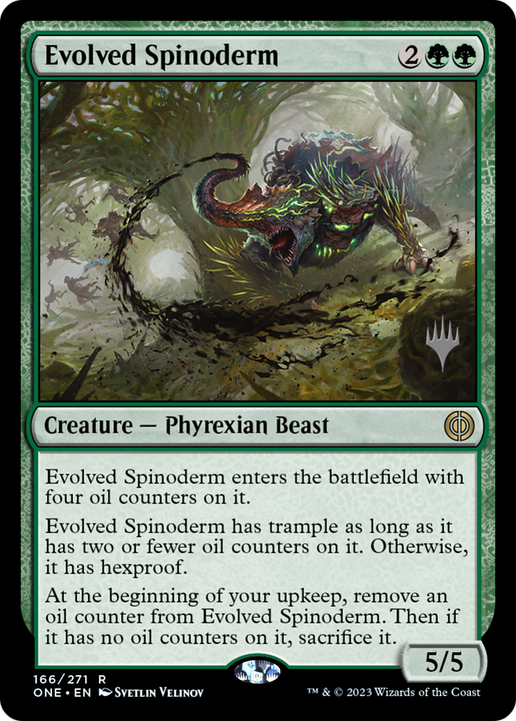 Evolved Spinoderm (Promo Pack) [Phyrexia: All Will Be One Promos] [Foil]