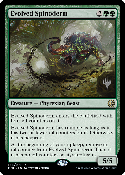 Evolved Spinoderm (Promo Pack) [Phyrexia: All Will Be One Promos] [Foil]