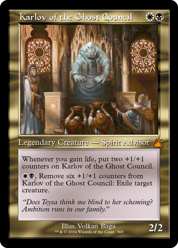 Karlov of the Ghost Council (Retro Frame) [Ravnica Remastered] [Foil]