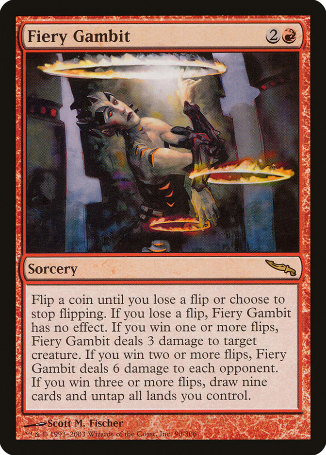 Fiery Gambit [Mirrodin] [Foil]
