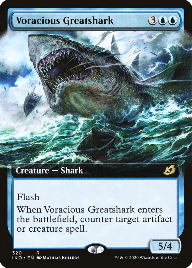 Voracious Greatshark (Extended Art) [Ikoria: Lair of Behemoths] [Foil]