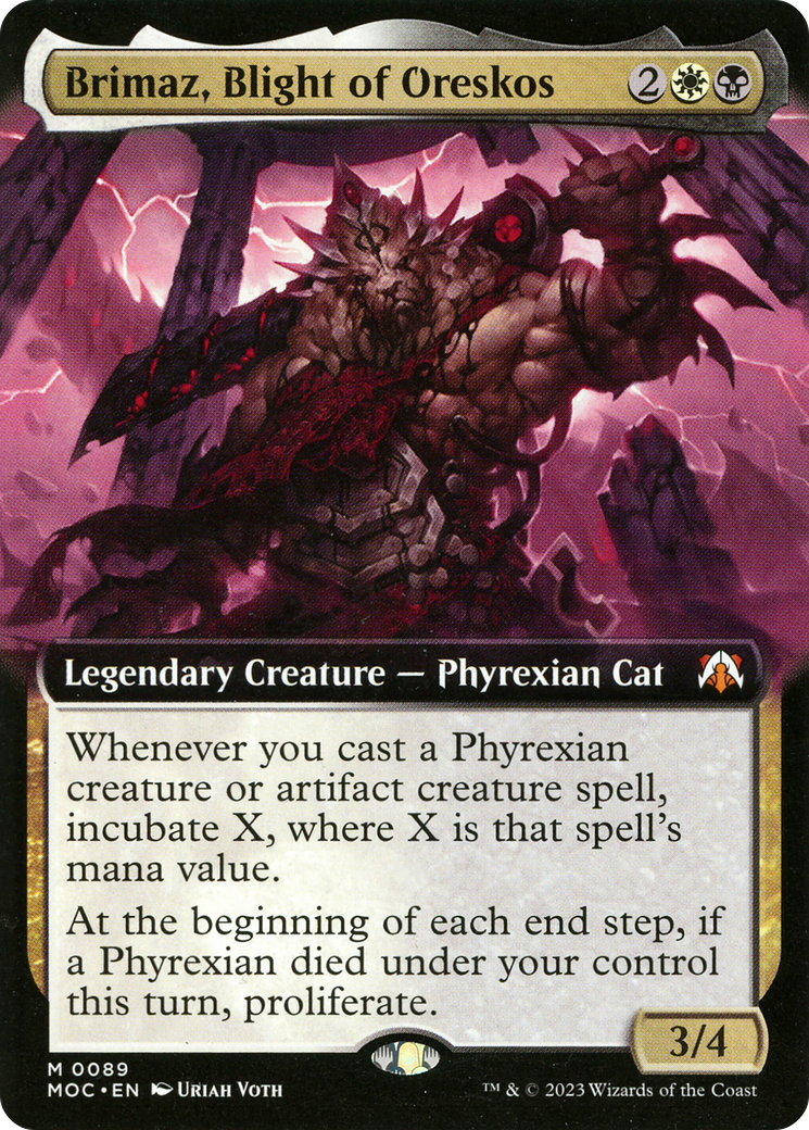 Brimaz, Blight of Oreskos (Extended Art) [March of the Machine Commander] [Foil]