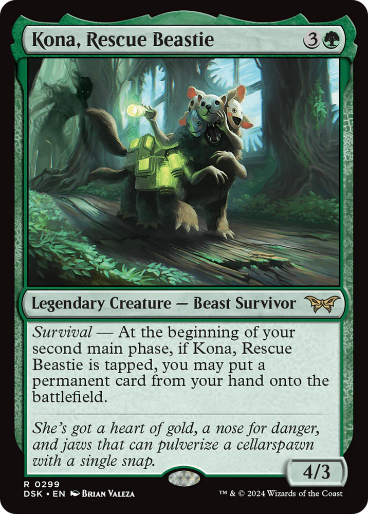 Kona, Rescue Beastie (0299) [Duskmourn: House of Horror] [Foil]