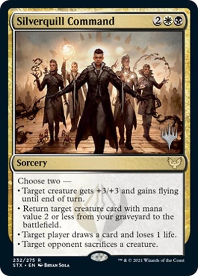 Silverquill Command (Promo Pack) [Strixhaven: School of Mages Promos] [Foil]