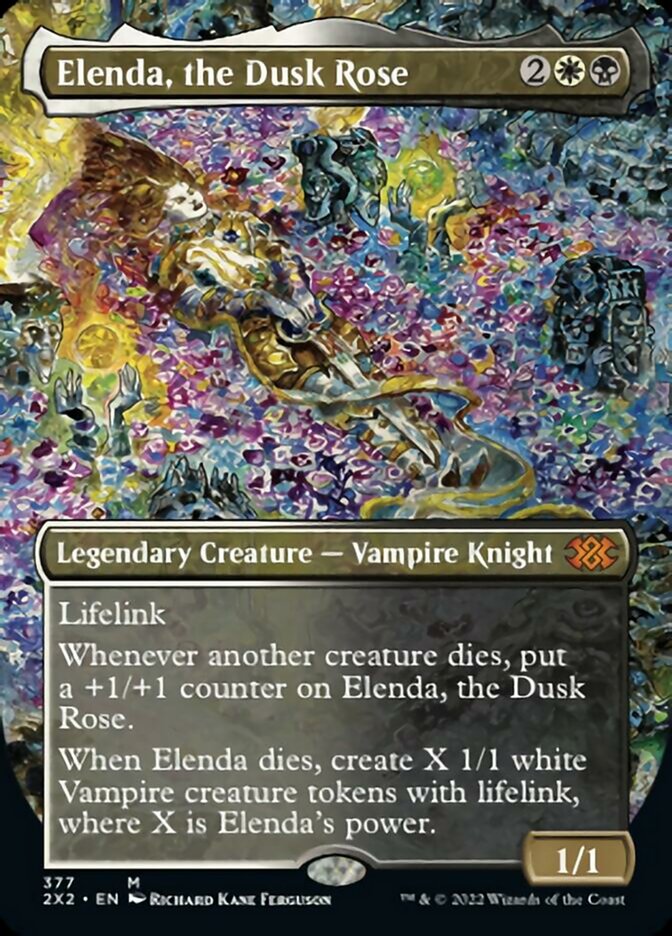 Elenda, the Dusk Rose (Borderless Alternate Art) [Double Masters 2022] [Foil]