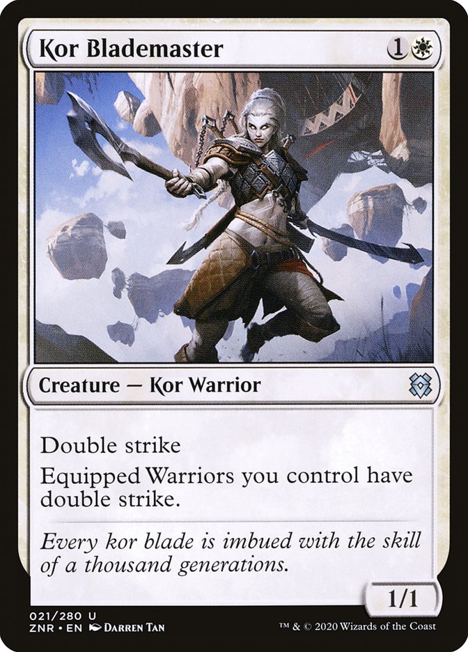 Kor Blademaster [Zendikar Rising] [Foil]