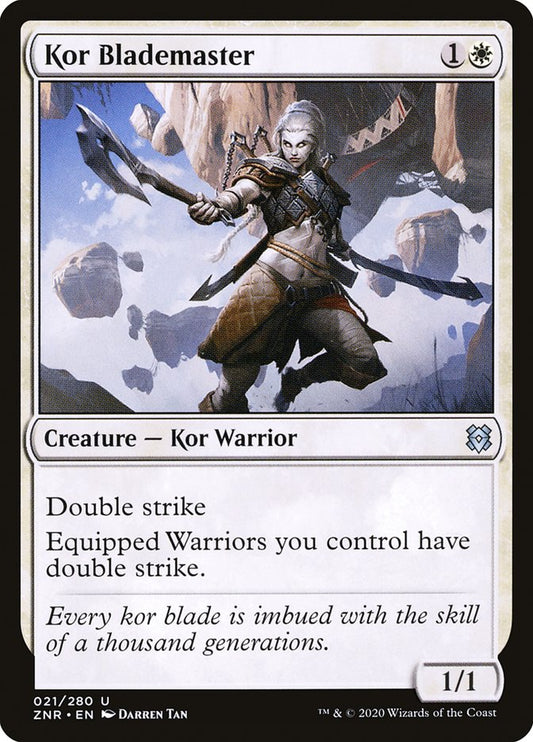 Kor Blademaster [Zendikar Rising] [Foil]