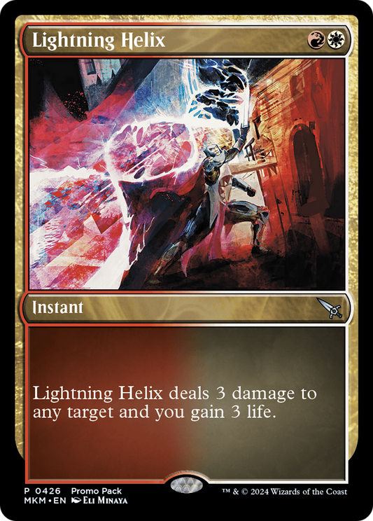 Lightning Helix (Promo Pack) [Murders at Karlov Manor Promos] [Foil]