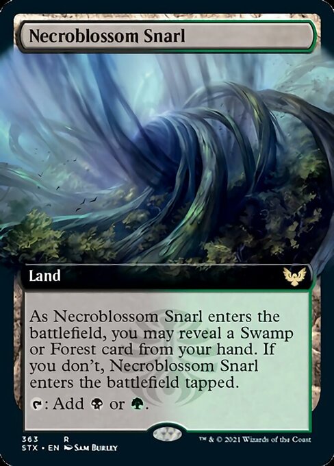 Necroblossom Snarl (Extended Art) [Strixhaven: School of Mages] [Foil]