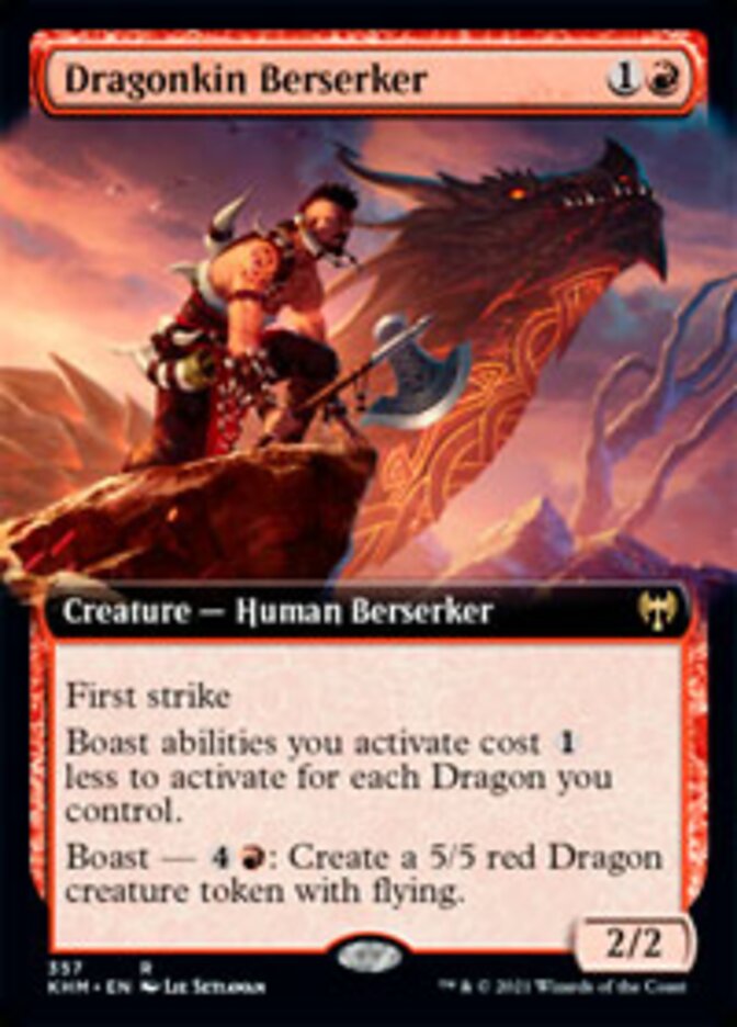 Dragonkin Berserker (Extended Art) [Kaldheim] [Foil]