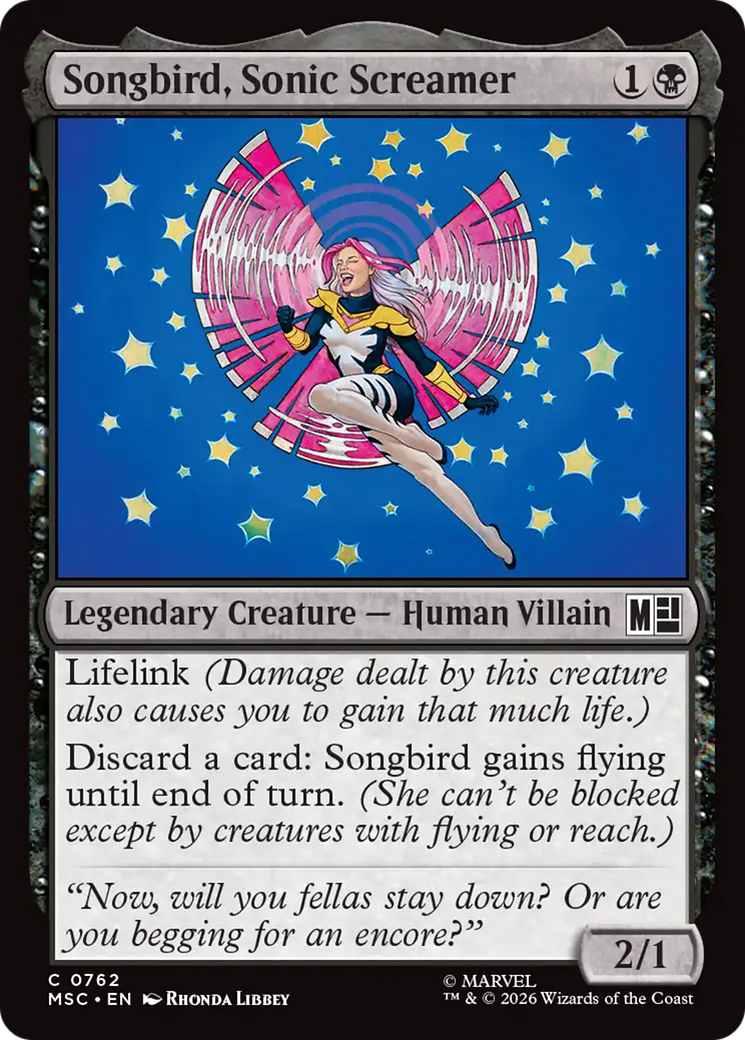 Songbird, Sonic Screamer [Marvel Super Heroes Commander]