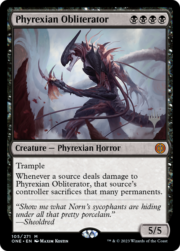 Phyrexian Obliterator (Promo Pack) [Phyrexia: All Will Be One Promos] [Foil]