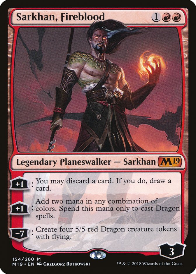 Sarkhan, Fireblood [Core Set 2019] [Foil]